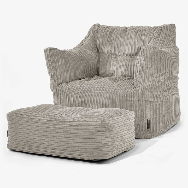 Victor Sitzsack Sessel - Cord Nerzfarben 02
