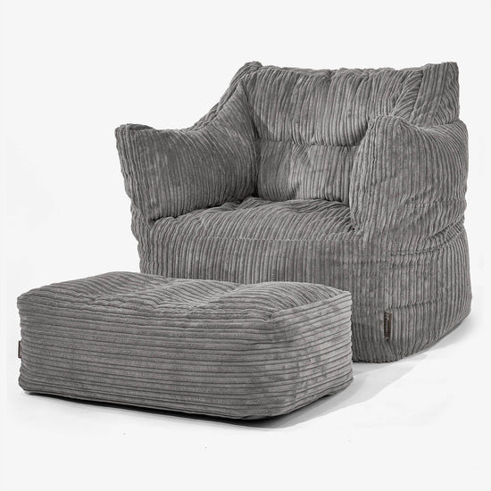 Victor Sitzsack Sessel - Cord Schiefergrau 02