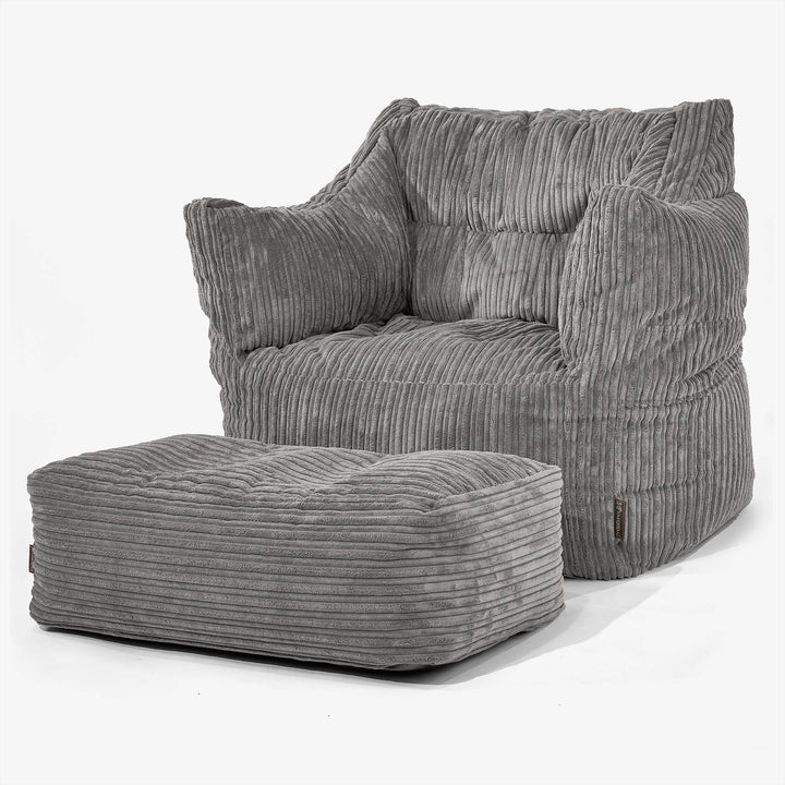 Victor Sitzsack Sessel - Cord Schiefergrau 02