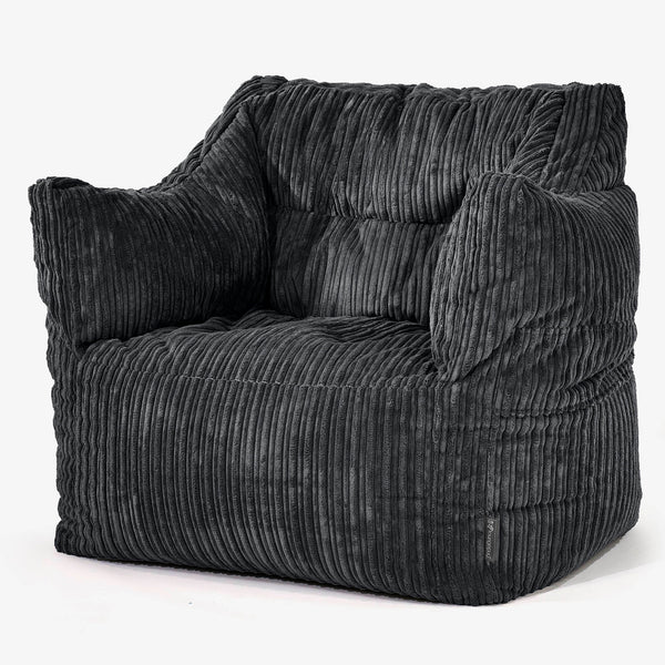 Victor Sitzsack Sessel - Cord Schwarz 01