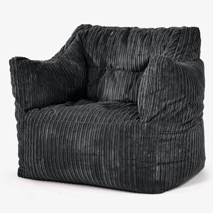 Victor Sitzsack Sessel - Cord Schwarz 01