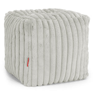 Würfel-Pouf- Hocker - Ultra Plüsch Cord Salbeigrün