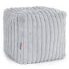 Würfel-Pouf- Hocker - Ultra Plüsch Cord Taubenblau 01