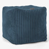 Würfel-Pouf- Hocker - Cord Marineblau 01