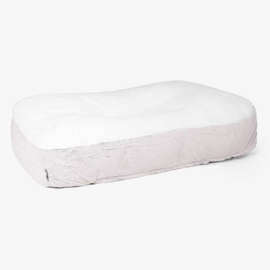 XXL Slouchy Hundebett - Kaninchen Kunstfell Pastellrosa 01
