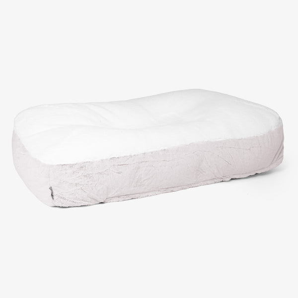 XXL Slouchy Hundebett - Kaninchen Kunstfell Pastellrosa 01