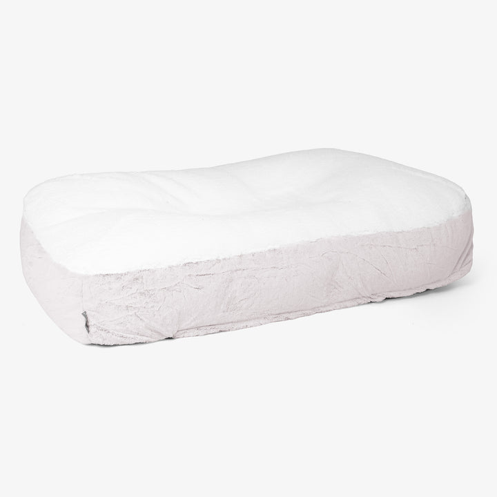 XXL Slouchy Hundebett - Kaninchen Kunstfell Pastellrosa 01