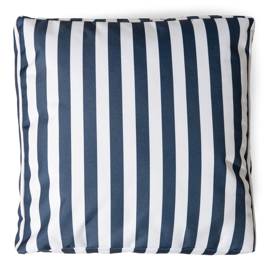Outdoor Sitzkissen - Marineblau Gestreift 02