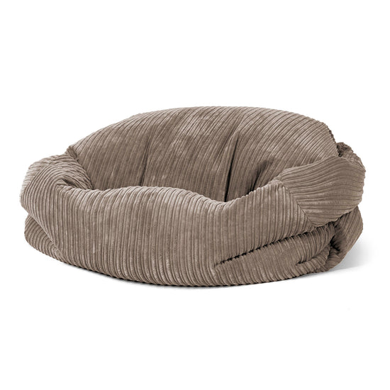 Sabine Sitzsack Sofa - Cord Beigegrau 01