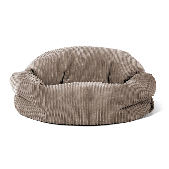 Sabine Sitzsack Sofa - Cord Beigegrau 02
