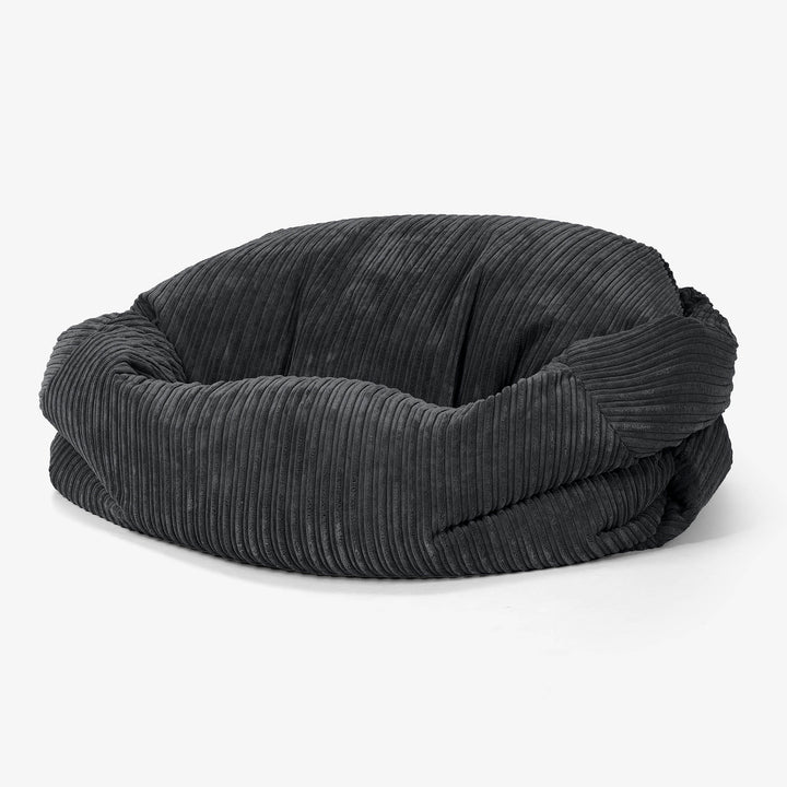 Sabine Sitzsack Sofa - Cord Schwarz 01