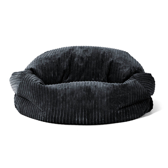 Sabine Sitzsack Sofa - Cord Schwarz 02