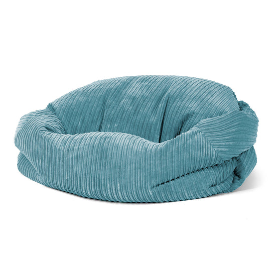 Sabine Sitzsack Sofa - Cord Türkis 01