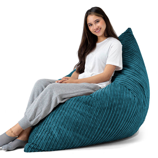 Sitzsack XXL - Cord Blaugrün 03