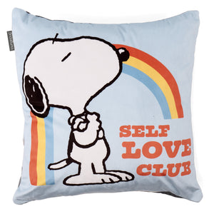 Snoopy Dekokissen / Sofa Kissenbezug 47 x 47cm - Regenbogen