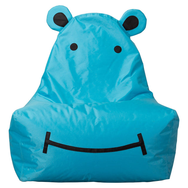 SmartCanvas Kinder Nilpferd Sitzsack - Aqua 01