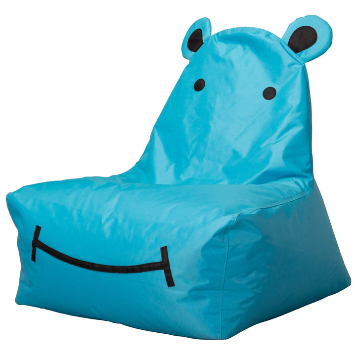 SmartCanvas Kinder Nilpferd Sitzsack - Aqua 02