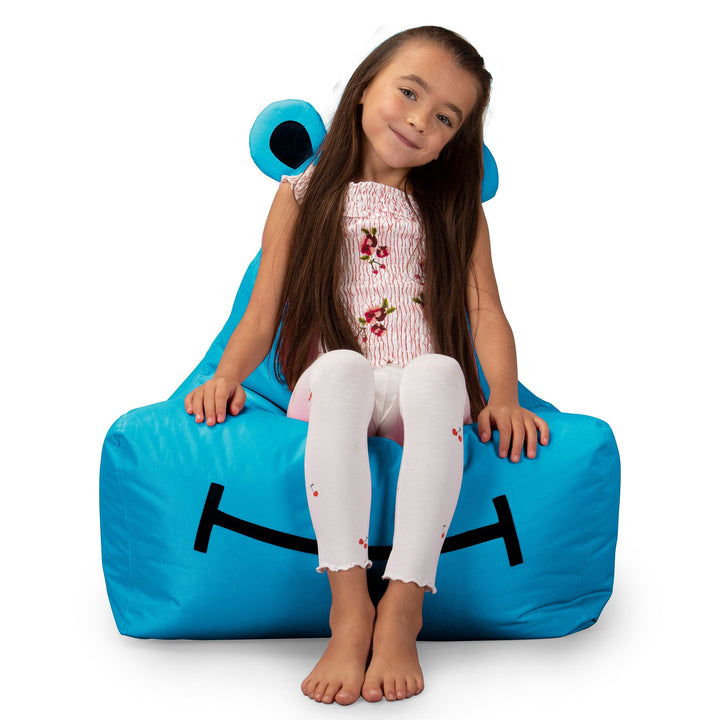 SmartCanvas Kinder Nilpferd Sitzsack - Aqua 03