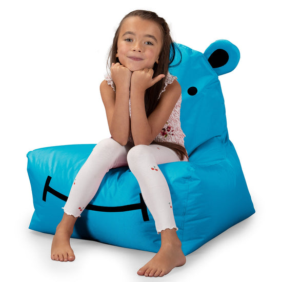 SmartCanvas Kinder Nilpferd Sitzsack - Aqua 04