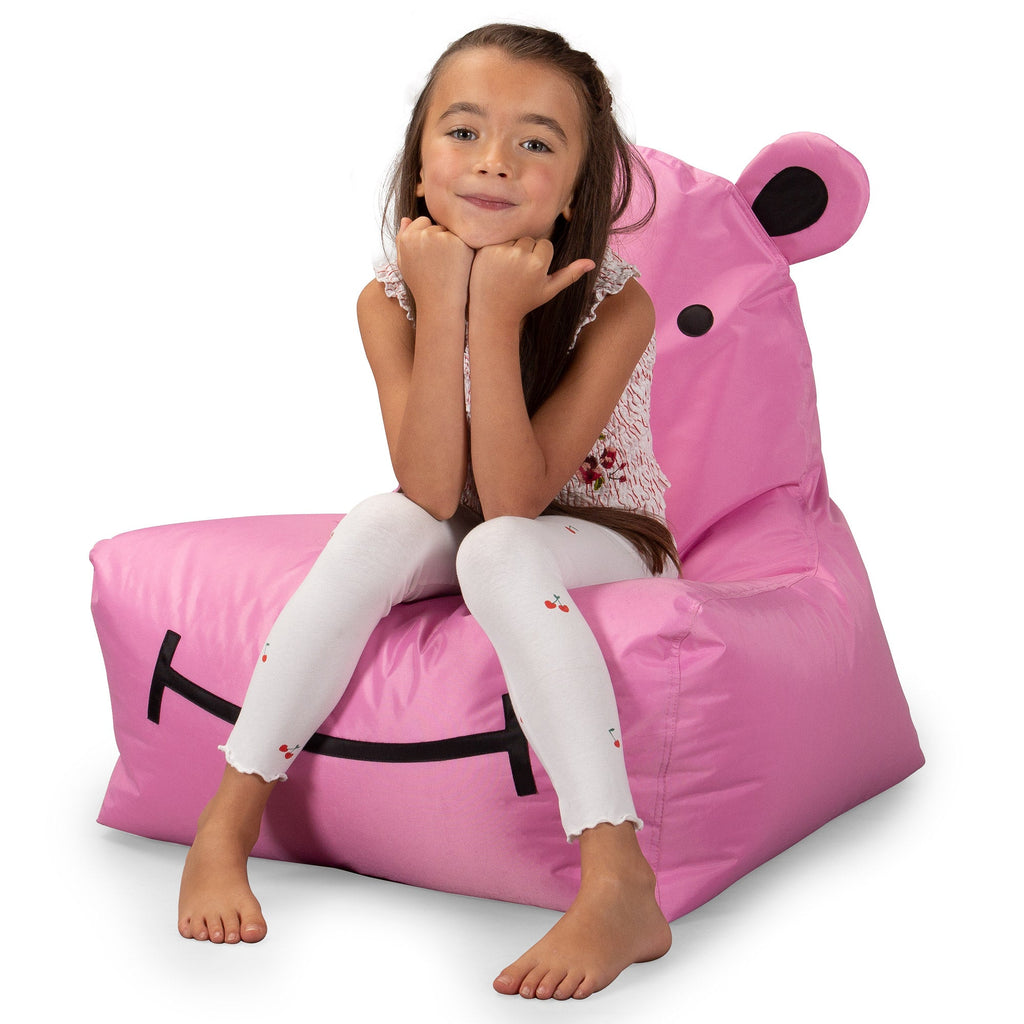 SmartCanvas Kinder Nilpferd Sitzsack - Pink 03