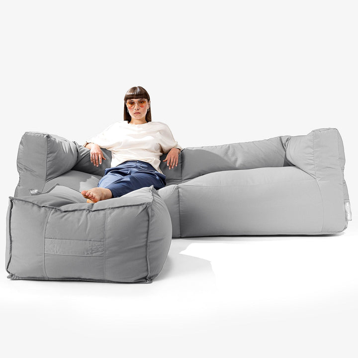 Big Bertha Original, SoleiStorm™ Ultra 2000 h+ Sitzsacksofa, Schlafsofa, Olefin Mittelgrau