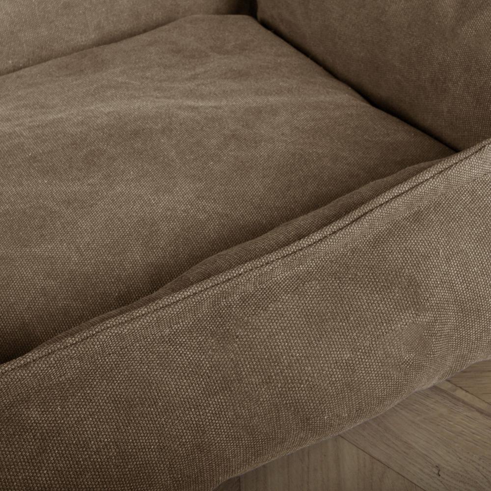 "Das Sofa Von Mighty-Bark" - Orthopädische Hundesofa, Hundebett,  Klein - XXL - Stonewashed-stoff Erde