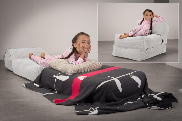 Lounge Pug, Avery, Futon Sofabett, Einzelne, Pom-Pom Creme