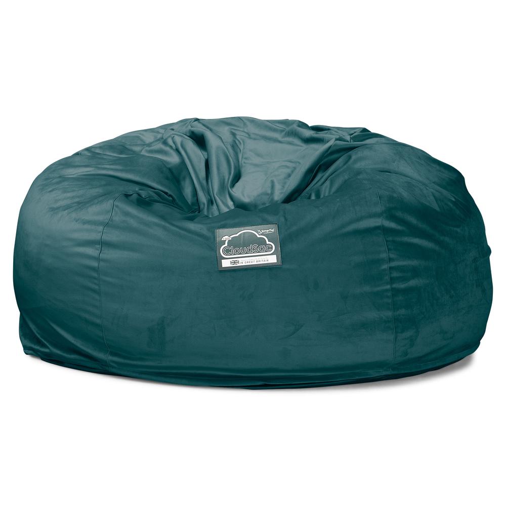 Lounge Pug, CloudSac 1010 XXL, Riesen Memory- Schaum XXL Sitzsacksofa, Schlafsofa, Samt Türkis