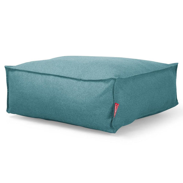 Lounge Pug, CloudSac 250, Memory-Schaum Ottomane Sitzbank Fußhocker, Sitzpouf, Interalli Wolle Aqua