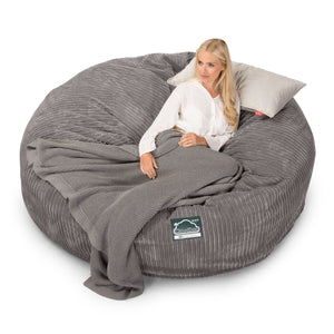 CloudSac 3000 XXL Kingsize Memory-Schaum Sitzsacksofa - Cord Graphitgrau