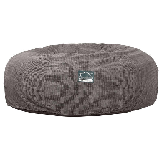 Lounge Pug, CloudSac 3000 XXL, Kingsize Memory, Schaum Sitzsacksofa, Schlafsofa, Pom-Pom Anthrazit