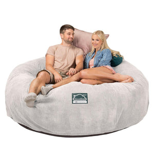 CloudSac 3000 XXL Kingsize Memory-Schaum Sitzsacksofa - Pom-Pom Creme