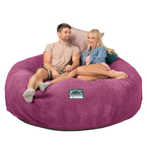 CloudSac 3000 XXL Kingsize Memory-Schaum Sitzsacksofa - Pom-Pom Pink