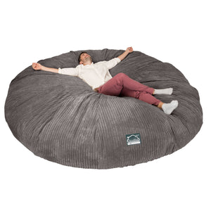 CloudSac 5000 XXXXXL Gigantischer Memory-Schaum Sitzsacksofa - Cord Graphitgrau