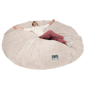 CloudSac 5000 XXXXXL Gigantischer Memory-Schaum Sitzsacksofa - Cord Elfenbein
