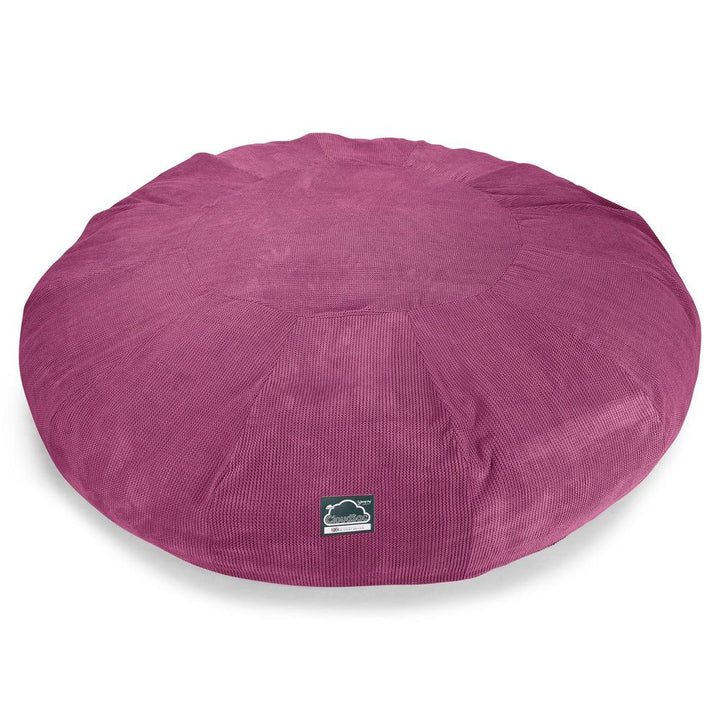 Lounge Pug, CloudSac 5000 XXXXXL, Gigantischer Memory-Schaum Sitzsacksofa, Schlafsofa, Pom-Pom Pink