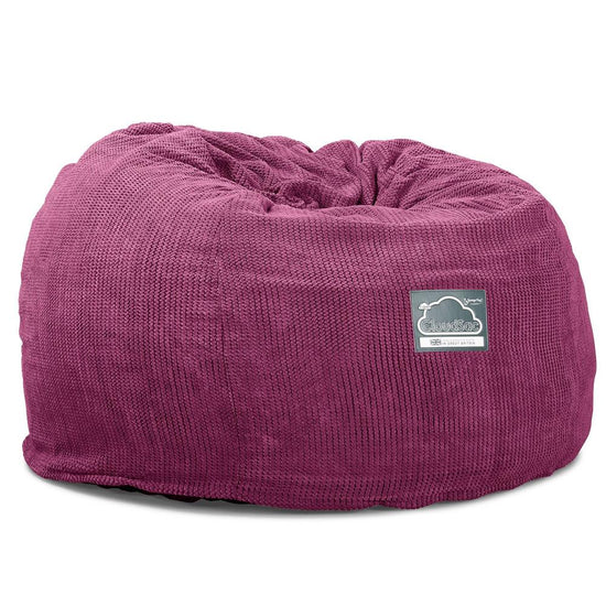 Lounge Pug, CloudSac 510 XL, XL Memory-Schaum Sitzsack, Pom-Pom Pink