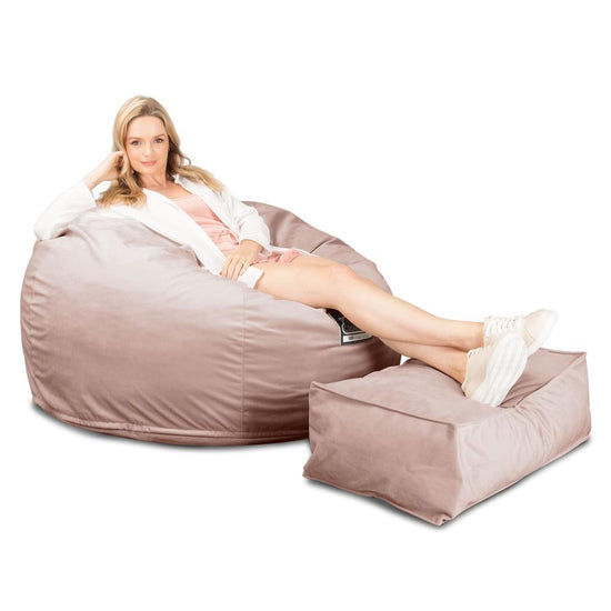 Lounge Pug, CloudSac 510 XL, XL Memory-Schaum Sitzsack, Samt Pink