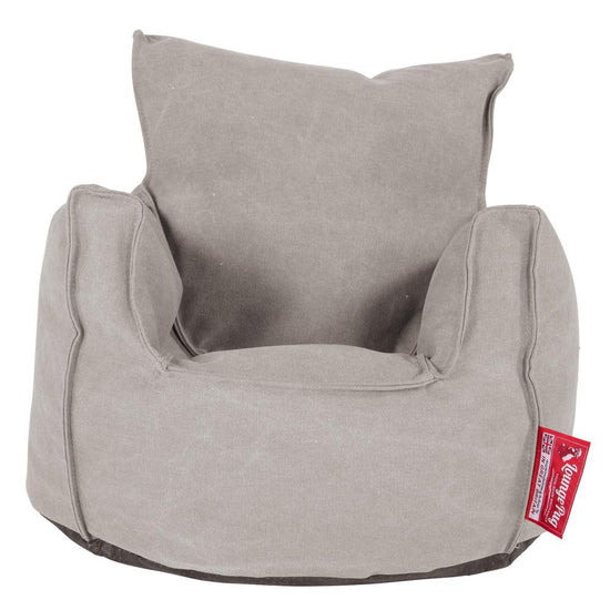Klein Kindersessel Sitzsack 1-3 jahren - Stonewashed-stoff Pewter 03