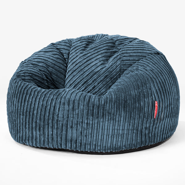 CloudSac 200 XXL Memory-Schaum Kinder Sitzsack 2-12 jahren - Cord Marineblau 01
