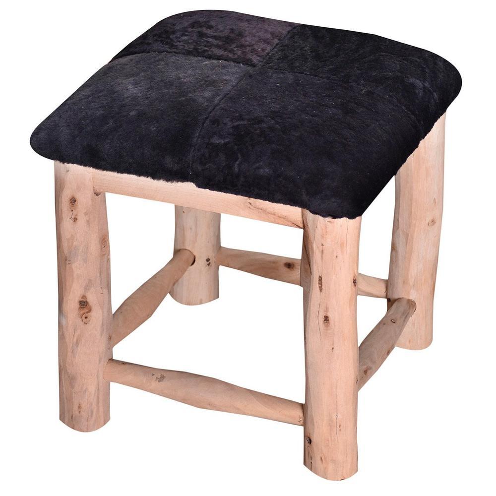 LOUNGE PUG, Jaipur Orientalischer Fußhocker, Anthrazit