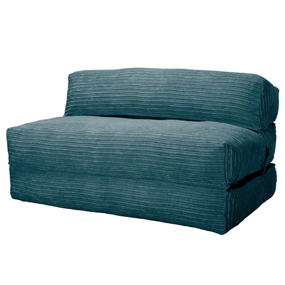 Lounge Pug, Avery, Futon Sofabett, Doppelte, Cord Türkis