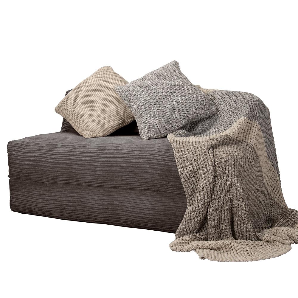Lounge Pug, Avery, Futon Sofabett, Doppelte, Cord Schiefergrau