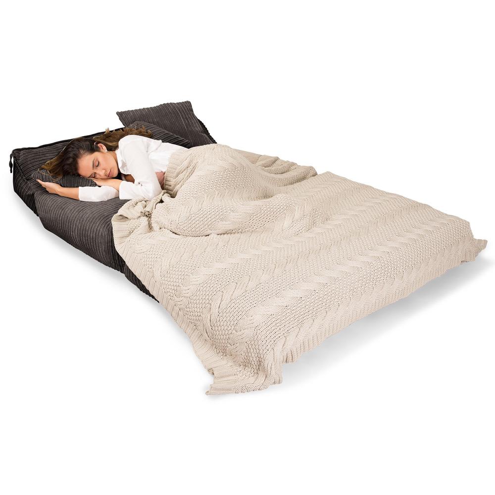 Lounge Pug, Avery, Futon Sofabett, Doppelte, Cord Schiefergrau