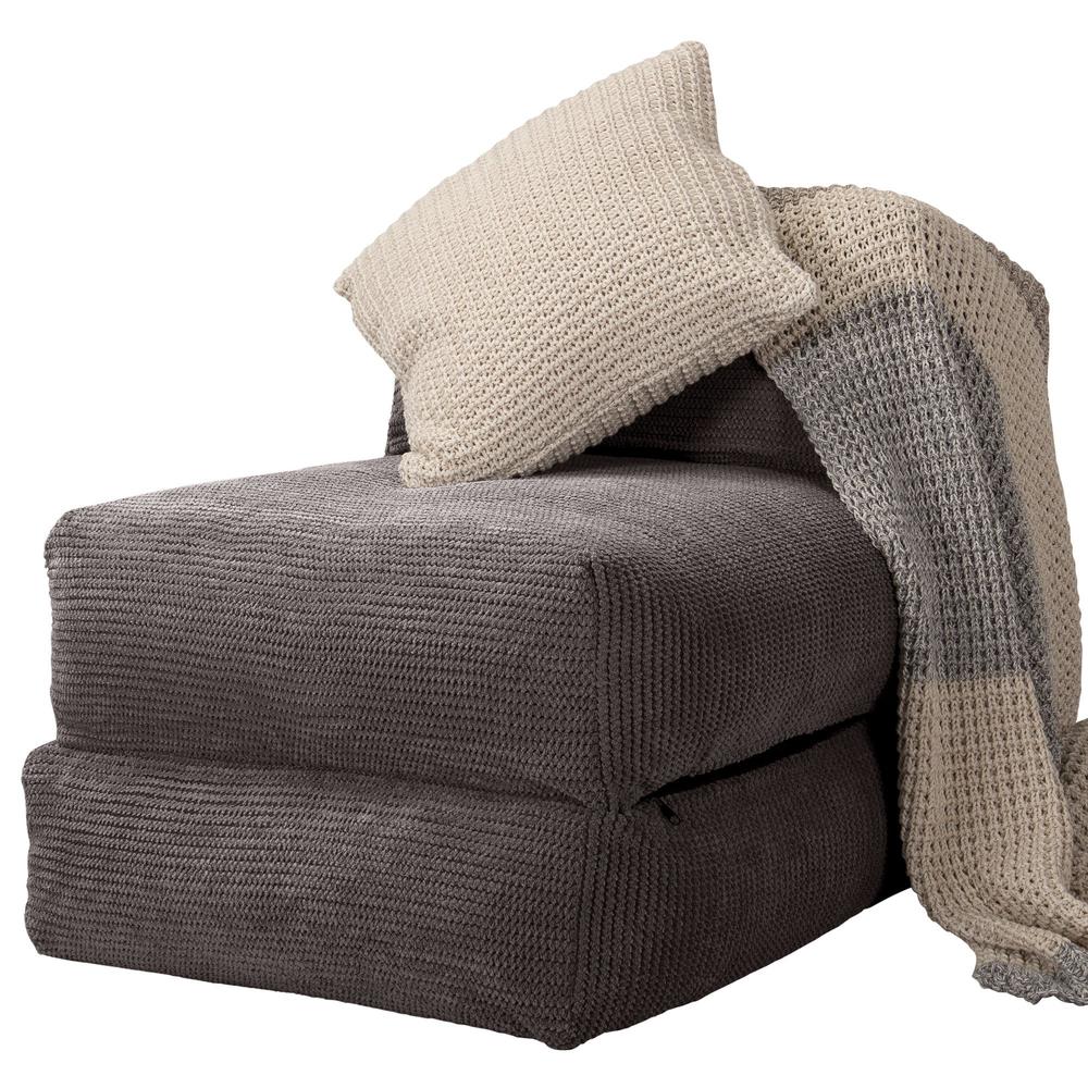 Lounge Pug, Avery, Futon Sofabett, Einzelne, Pom-Pom Anthrazit