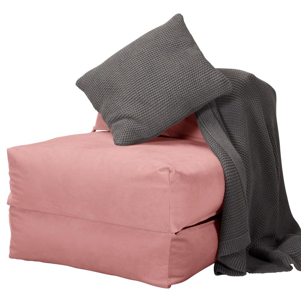 Lounge Pug, Avery, Futon Sofabett, Einzelne, Samt Pink