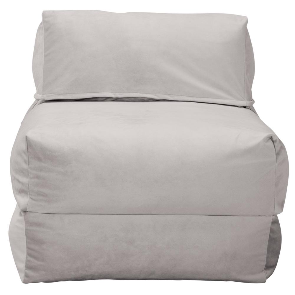 Lounge Pug, Avery, Futon Sofabett, Einzelne, Samt Silber