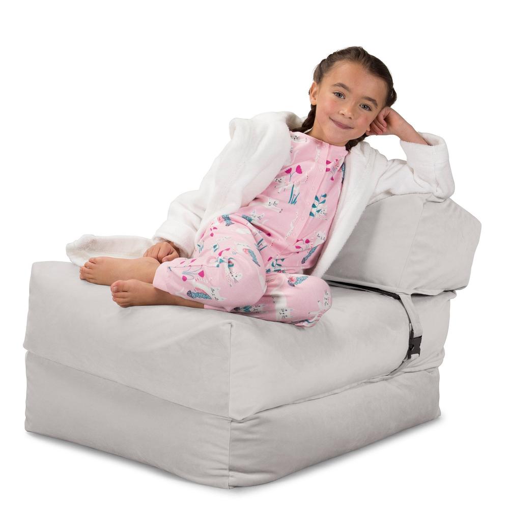 Lounge Pug, Avery, Futon Sofabett, Einzelne, Samt Silber