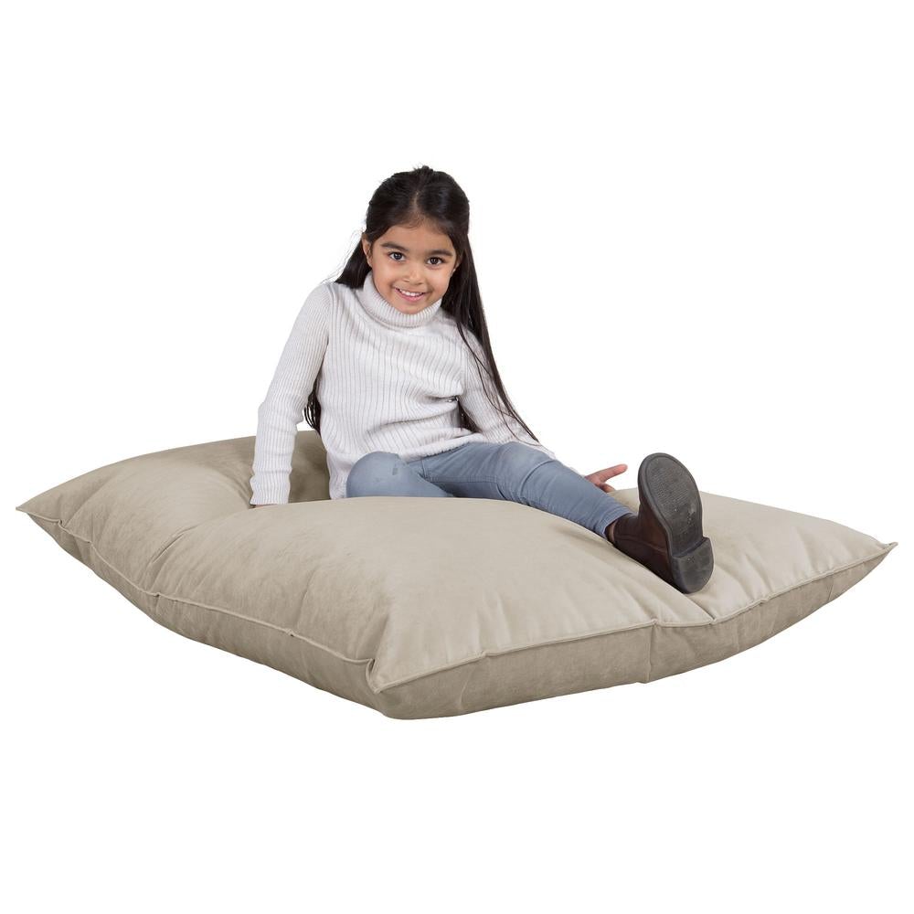 LOUNGE PUG, Sitzsack Kinder XL, Samt Nerzfarben