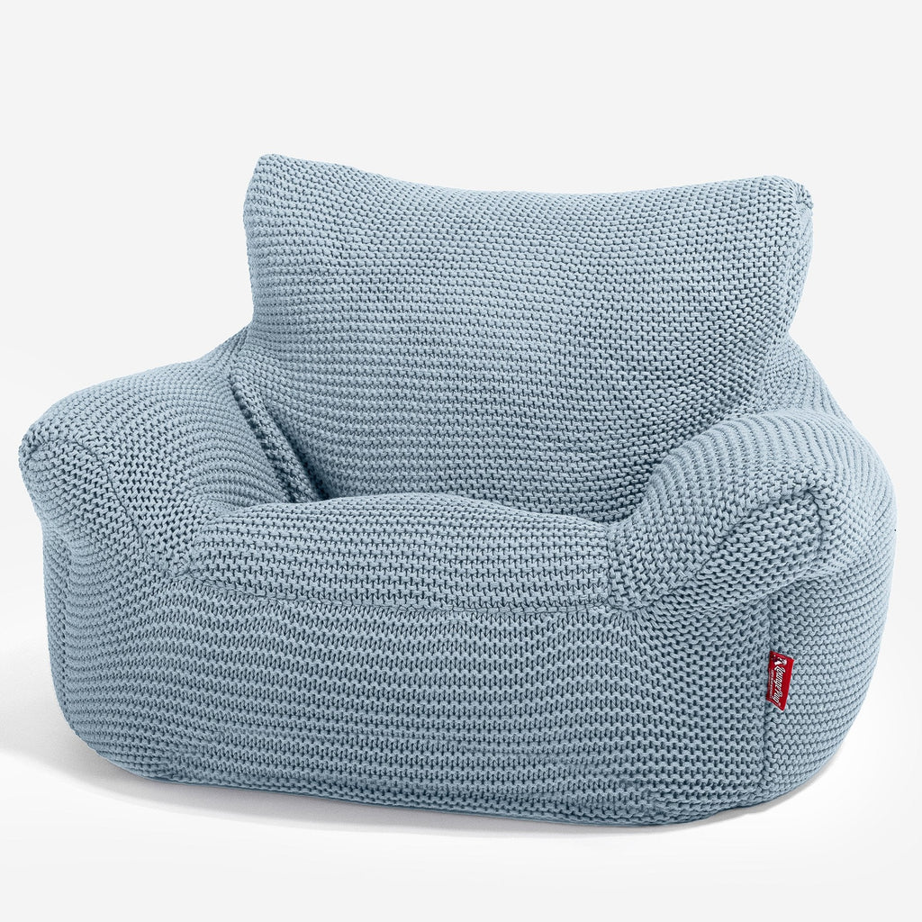 Klein Kindersessel Sitzsack 1-3 jahren - 100% Baumwoll Ellos Misty Blau 01
